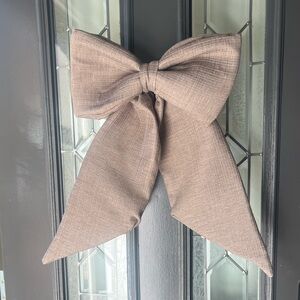 Textured Brown Bow Door Hanger